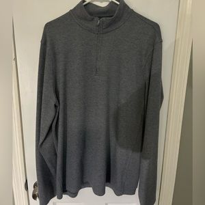 Men’s J Crew 1/4 zip sweater, charcoal grey, size large